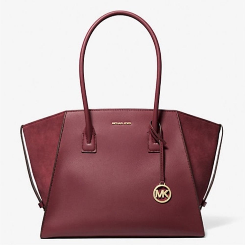 Michael Kors Avril Extra-Large
Leather Top-Zip Tote Bag In Oxblood
NWT